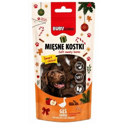 Soft Meaty Bones 60 g med singleprotein gås og juletema