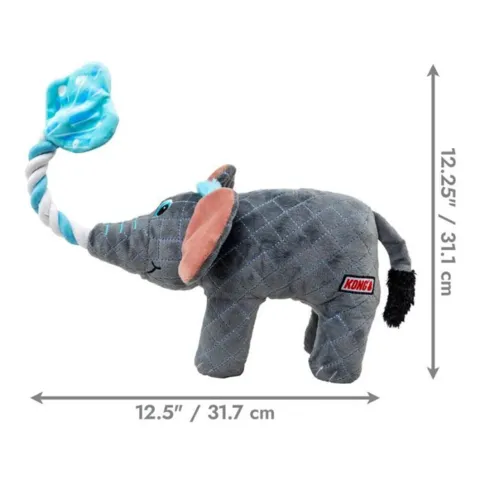 KONG Bendeez Elephant hundelegetøj i quiltet materiale med bøjeligt design