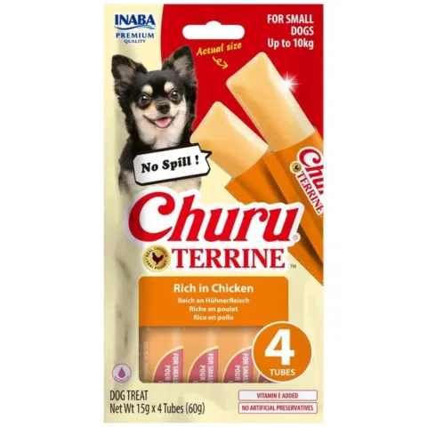 Churu Terrine Dog Treats Chicken blød hundegodbid med kylling til store hunde. Small
