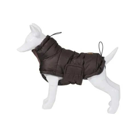 Nordic Paws Jakke Tundra i Espresso – varm hundejakke med blødt fleecefor til små hunderacer.