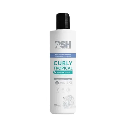 PSH Curly Tropical Shampoo 300 ml med ekstrakter fra medicinske planter