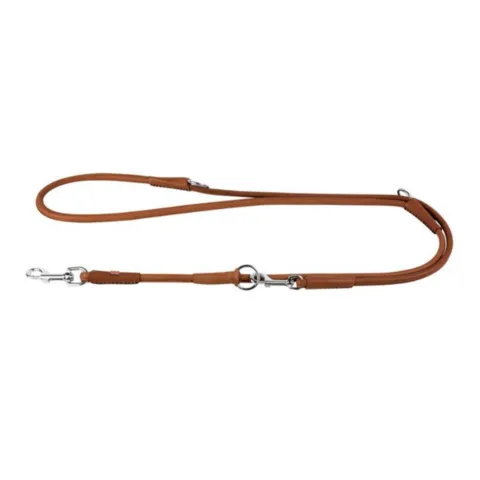 WAUDOG Soft genuine leather dog adjustable leash i blødt ægte læder