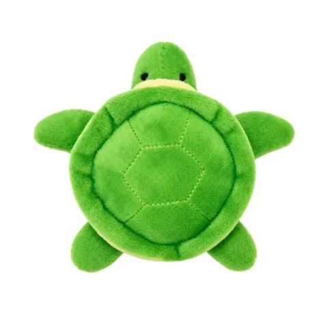 KW Fun Skildpadden 12 cm – blødt grønt hundelegetøj med rundt skildpaddeskjold.