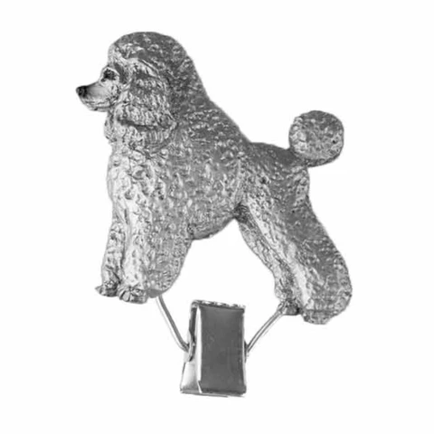 Nummerclips Race: Puddel  | sølv