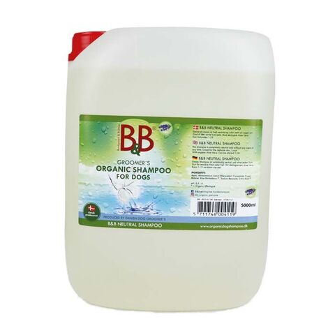 B&B Parfumefri Shampoo | Økologisk hundeshampoo I 5000ml
