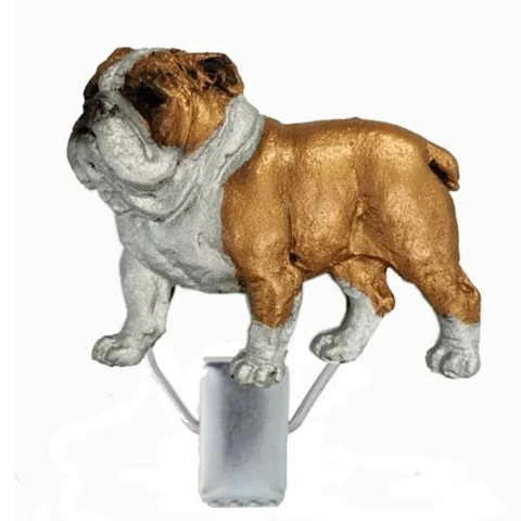 Nummerclips Engelsk Bulldog | Fawn/white