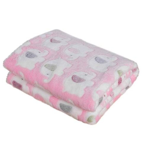 Wellness elefanttæppe i soft fleece | Lyserød