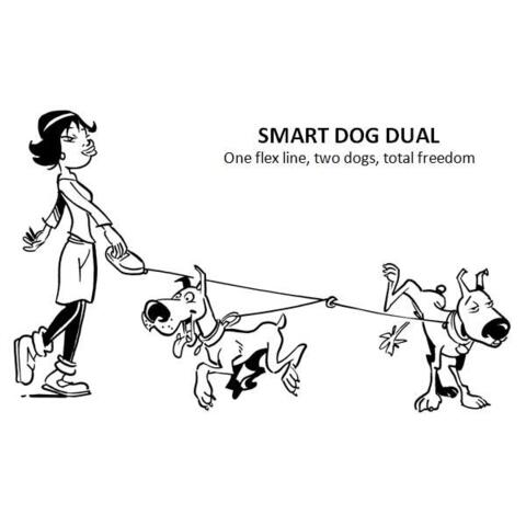 Smart Dog Dual til Flexline - illystration | Hundesnor