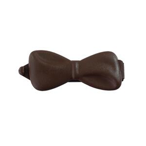 Plast sløjfe spænde |  3 cm - hund | Chokoladebrun