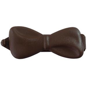 Plast sløjfe spænde | 5 cm | Chokoladebrun