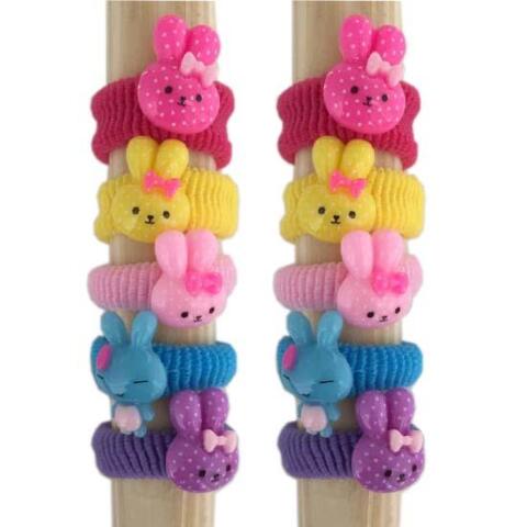 Frotéelastikker med cartoon | 10 stk