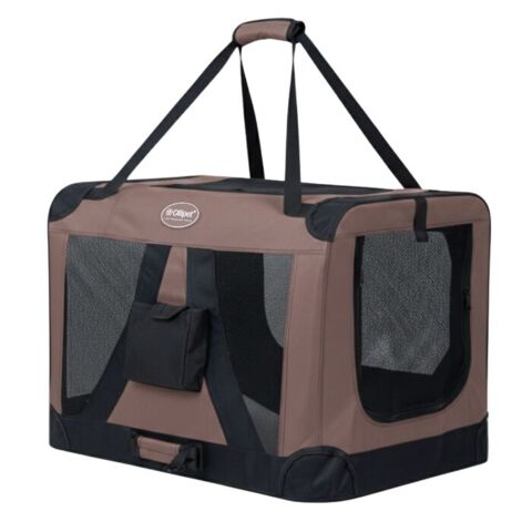 Ollipet Transporttaske | Flot Mokka farve. Tasken passer perfekt i bilen, toget eller bussen