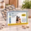 Kalm AID Tabletter beroliger hunde og katte i stressede situationer.