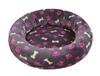Donut hundesenge |Grå med pink poter