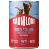 Carnilove Dog Can Paté Salmon & Turkey for Puppies i 400g dåse med hvalp på forsiden