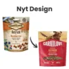 Carnilove hundegodbidder struds og brombær nyt design før og efter