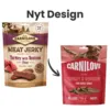 Carnilove Jerky Turkey with Venison hundegodbidder i nyt design sammenlignet med tidligere