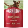 Carnilove Dog Pouch Paté Turkey & Quail med gulerod frontvisning