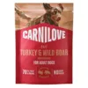 Carnilove Dog Pouch Paté Turkey & Wild Boar med nypon i 300g pouch set forfra