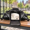 Ollipet Madrid rejsetaske med udvidelse. Perfekte når hunden skal med på tur.