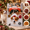 Faunakram Julekalender Real Meat 100g med 24 låger fyldt med lækre kødsnacks til hunden. En hyggelig hundejulekalender til december