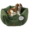 Ollipet Nordic Star Hundekurv | Grøn str 60x60 cm med cavalier som ligger og hygger sig