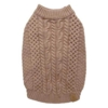 En strikket hundetrøje i stilren khaki farve