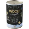 Woolf Ultimate White Fish with Potatoes 400g er kornfrit hundefoder produceret i EU. Med frisk hvid fisk og skånsom tilberedning, der bevarer råvarernes naturlige smag