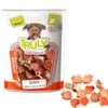 Pose med Truly Sushi Salmon Tuna & Shrimp hundesnack med fisk og rejer