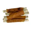 Faunakram filled rawhide roll med kylling vist i bunke