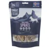 Treat Eaters Iceland Dried Whole Sprats – tørrede hele brislinger til hunde, lavet som naturlige fiskegodbidder fra Island.