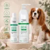 PSH Sensitive Skin shampoo med B-vitamin og biotin, der fugter og plejer skånsomt – vist med en Cavalier King Charles Spaniel.