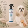 PSH Two Phase filt-løsende spray, der fugter, blødgør og modvirker filtre i hundens pels – vist med en Shih Tzu