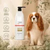 PSH Kera Argan shampoo med keratin og arganolie fugter og reparerer hundens pels, så den efterlades blød, stærk og velplejet