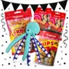 Glæd din hund med en hyggelig pakke med Dogman popcorn, kyllingechips, Spinner Treat Mix og Blæksprutten Charlie – til lækker forkælelse og leg