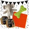 Giv din hvalp mere leg og hygge med dette Black November pakketilbud. Vælg slikkeplade, Snuggle Buddies-bamse og vådfoder – og få Felix Flexybone med.