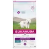 Eukanuba Daily Care Sensitive Skin 12kg hundefoder med fisk. Perfekt til hunde med følsom hud og behov for skånsom kost