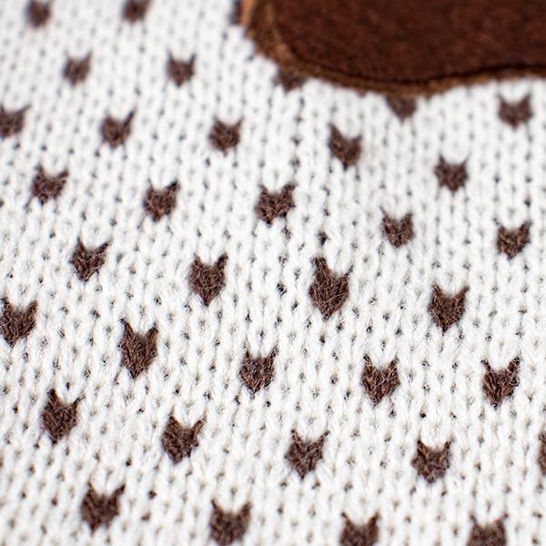 udrydde Vind træ Comfy hundesweater med poteaftryk i strik