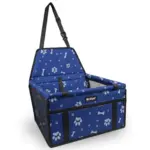 Blå autosæde til små hunde