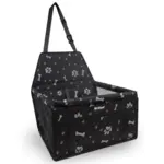 Autosæde til små hunde | Sort m. Poter