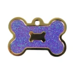 Ollipet hundetegn | Guld m. Lavendelfarvet glimmer