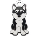 Sort Shiba Charm m. nøglering