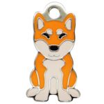 Rødbrun Shiba Charm m. nøglering
