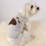 Comfy hundesweater med poteaftryk