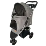 Flot hundeklapvogn i farven Cool Grey