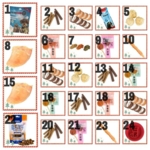 Pak selv Snack julekalender m. papirposer | 24 gaver | z1