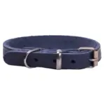 Walk'it har lavet det smukkeste læderhalsbånd til din hund i en dyb blå farve.