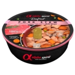 Alpha Spirit Pork Stew er et nærende vådfoder med møre stykker svinekød – perfekt til den kvalitetsbevidste hundeejer