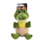 Det bløde plys og de søde detaljer gør dette hundelegetøj ideelt til både kram og sjov