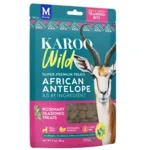 Små super premium træningsgodbidder med antilopekød som hovedingrediens. Kornfri hundesnack med naturlige krydderurter, højt proteinindhold og fedtfattig sammensætning